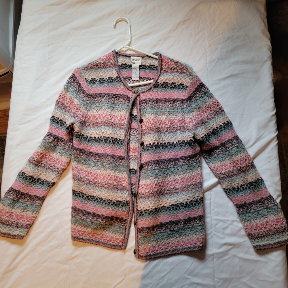 Womans Koret Multi Colored Cardigan
